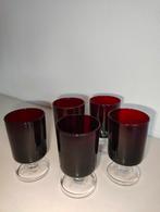 Luminarc rode wijnglazen vintage, Glas of Glazen, Ophalen of Verzenden, Overige stijlen, Glas