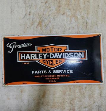 harley davidson emaille reclamebord  beschikbaar voor biedingen