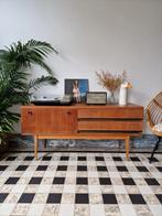 Vintage midcentury dressoir | platenspeler meubel | kast, Ophalen, Gebruikt, 100 tot 150 cm, Teakhout