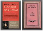 Robert Graves ~ Goodbye to all that + Wife to Mr. Milton, Boeken, Verzenden, Gelezen, Fictie