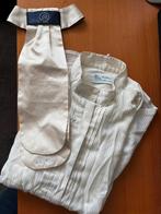 Wedstrijd dressuurshirt lange mouw en plastron crème., Ophalen of Verzenden, Zo goed als nieuw, Dressuur, Bovenkleding
