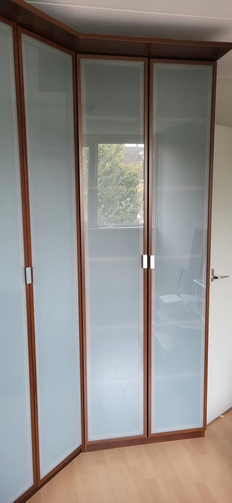 Kledingkast roodbruin (pax voordat t pax heette), Huis en Inrichting, Kasten | Kledingkasten, Gebruikt, 200 cm of meer, 50 tot 75 cm