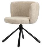 Shell Rotating Eetkamerstoel – Naturel | Draaibare Designsto, Overige kleuren, Verzenden, Japandi, Hotel Chique, Modern, Metaal