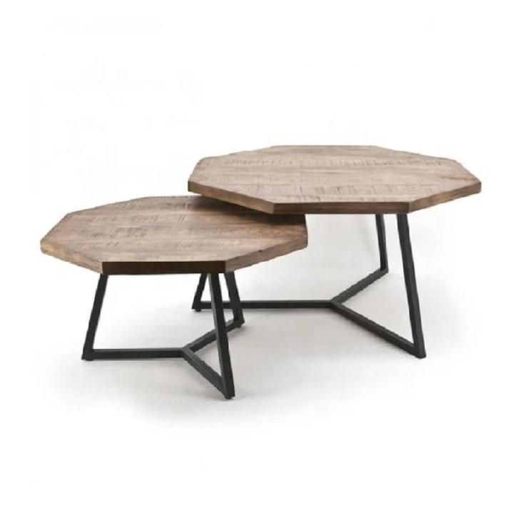 Industriële Salontafel Vintage Bijzettafel Koffietafel Mango, Huis en Inrichting, Tafels | Salontafels, Nieuw, Minder dan 50 cm