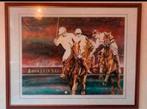 Polospelers origineel Litho René Brone gesigneerd genummerd, Ophalen of Verzenden