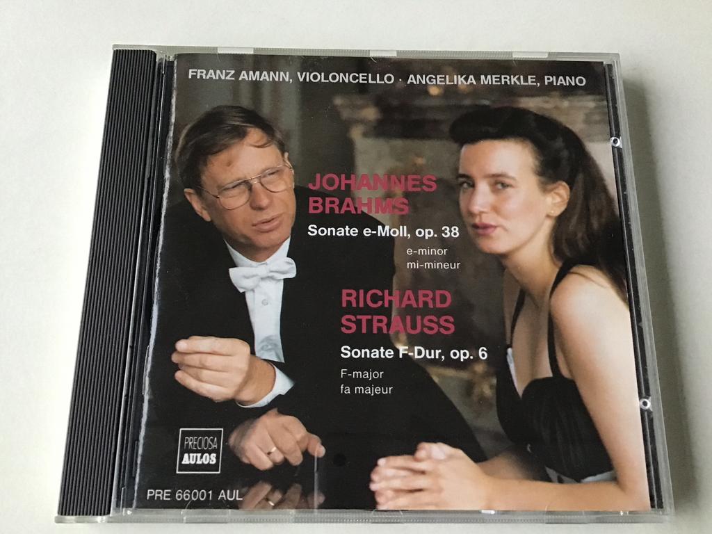 Brahms  & Strauss sonatas/ Franz Amann & Angelika Merkle, Ophalen of Verzenden, Romantiek, Zo goed als nieuw, Kamermuziek