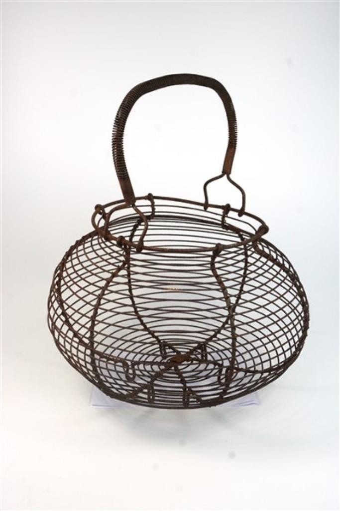 Oude eiermand metaal brocante - middelgroot, Antiek en Kunst, Curiosa en Brocante, Ophalen of Verzenden