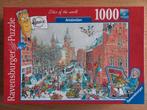 Ravensburger puzzel 1000, Amsterdam in winter, COMPLEET ZGAN, Ophalen of Verzenden, 500 t/m 1500 stukjes, Zo goed als nieuw
