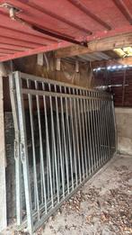 Stalen draaipoort 8x2 meter, Ophalen, Zo goed als nieuw, IJzer