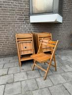 Partij van 31x hardhouten klapstoel ‘70, Huis en Inrichting, Stoelen, Gebruikt, Ophalen of Verzenden, Vijf, Zes of meer stoelen