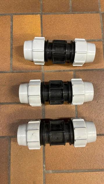 3 Plasson Tyleen koppelingen 50 mm beschikbaar voor biedingen