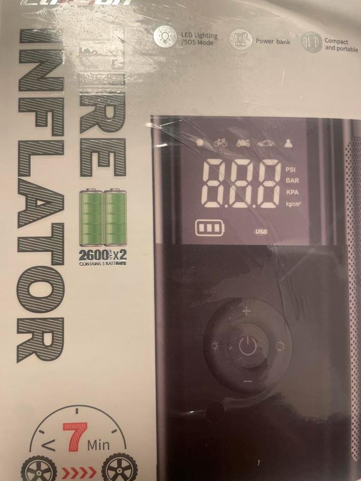 Draagbare luchtcompressor - Nieuw in doos, Auto diversen, Jumpstarters, Nieuw, Ophalen of Verzenden