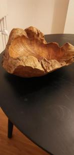 houten schaal, Ophalen, Zo goed als nieuw, Rond, Hout