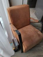 Cognac kleurige fauteuil, Ophalen, Gebruikt, Minder dan 75 cm, Leer