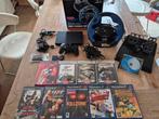 PS2 met Games, Stuur en Accessoires!, Ophalen of Verzenden, Gebruikt, Met 1 controller, Met games