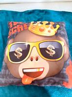 Emoji Kussen Aap & Drol Print, Ophalen, Zo goed als nieuw, Overige kleuren, Vierkant