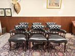 6x Set Klassiek Engelse Chesterfield Stoelen Captain Chairs, Antiek en Kunst, Ophalen