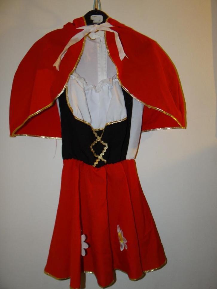 Leuk rood/wit/zwart ROODKAPJE/ALPENMEISJE/DIRNDL jurk, Kleding | Dames, Carnavalskleding en Feestkleding, Gedragen, Kleding, Carnaval