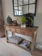 Stoer sober landelijk boerse robuust sidetable, Huis en Inrichting, Tafels | Sidetables, Ophalen, Gebruikt, 100 tot 150 cm, Stoer sober landelijk