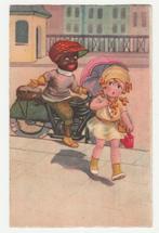 Black and white.  Motorfiets met zijspen.  Kinderen.  1930., Verzamelen, Ansichtkaarten | Themakaarten, Verzenden, 1920 tot 1940