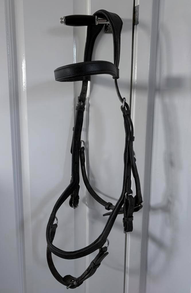 Zwarte Rambo Micklem Competition – maat Extra Full, Dieren en Toebehoren, Paarden en Pony's | Hoofdstellen en Tuigage, Zo goed als nieuw