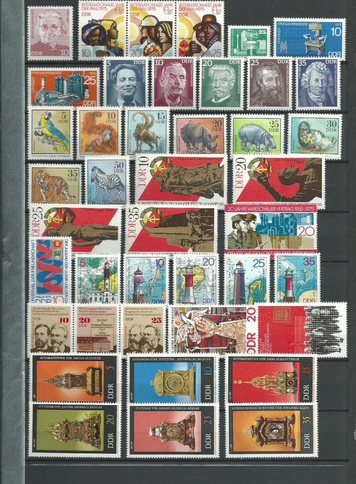 DDR, jaargang 1975, helemaal kompleet, Postfris., Postzegels en Munten, Postzegels | Europa | Duitsland, Postfris, DDR, Verzenden