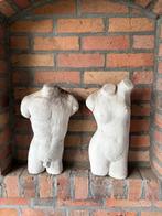 Betonnen man - vrouw beeldjes, ca. 35 cm hoog, Gebruikt, Ophalen of Verzenden, Beton, Weet ik niet