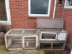 Konijnenhok met ren, gratis, Verzenden, 90 cm of meer, Ren, 110 cm of meer