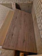 Grijzige houtfineer eettafel, Ophalen, 100 tot 150 cm, Rustiek, 50 tot 100 cm