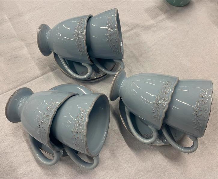 Appletree Kop en Schotel Set 6 stuks, Huis en Inrichting, Keuken | Servies, Nieuw, Kop(pen) en/of Schotel(s), Overige stijlen