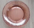 4 Vintage roze Arcoroc-France borden bord Rosaline, Ophalen of Verzenden, Bord(en), Overige stijlen, Glas