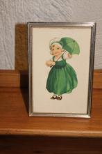 Fotolijstje met ansichtkaart, oud, Antiek en Kunst, Curiosa en Brocante, Ophalen of Verzenden