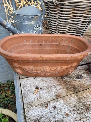 Vintage Italiaanse terracotta bloembak foto 1 t/m 3 beschikbaar voor biedingen