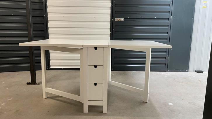 IKEA NORDEN klaptafel wit, Huis en Inrichting, Kasten | Roldeurkasten en Archiefkasten, Zo goed als nieuw, Minder dan 100 cm, 50 tot 100 cm