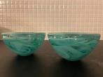 2 Kosta Boda ATOLL, Turquoise votives, Anna Ehrner, Ophalen of Verzenden, Glas