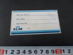 sticker label etiket bagage KLM  *, Ophalen, Zo goed als nieuw, Bedrijf of Vereniging