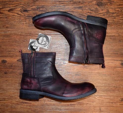 YELLOW CAB - leren enkelboots Lester bordeaux - maat 40, Kleding | Heren, Schoenen, Nieuw, Boots, Overige kleuren, Ophalen of Verzenden