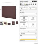 Als nieuw: 2 stuks Veneta verduisterende aubergine plisse, Ophalen, Overige kleuren, 150 tot 200 cm, Zo goed als nieuw