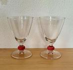 2 leuke vintage cocktailglazen, 12 cm hoog, Ophalen of Verzenden, Gebruikt, Overige typen