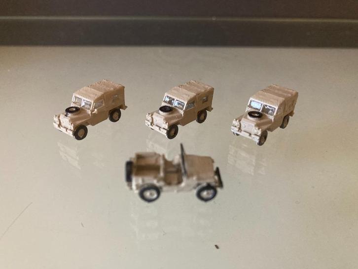 Panzer-shop Legervoertuigen 3-d print Land Rover 88 en Nekaf, Hobby en Vrije tijd, Modeltreinen | N-Spoor, Zo goed als nieuw, Overige typen