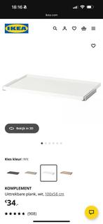 Ikea Komplement Uitrekbare Plank 100x58cm, Zo goed als nieuw, Minder dan 100 cm, Met lade(s), 50 tot 75 cm