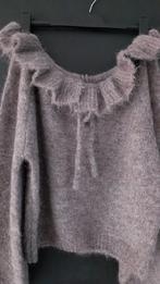 Nieuwe zachte Taupe off shoulder trui met volant - maat M/L, Ophalen of Verzenden, Nieuw, Maat 38/40 (M), Bruin