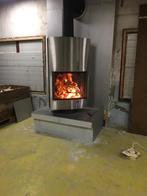 Harrie leenders fuga m draaibare designhaard, Ophalen, Gebruikt, Houtkachel, Vrijstaand