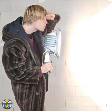 Vintage halogen Industriële Schijnwerper / bouwlamp 1000watt beschikbaar voor biedingen