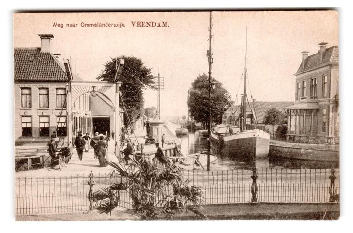 Veendam, Weg naar Ommelanderwijk, Verzamelen, Ansichtkaarten | Nederland, Ongelopen, Groningen, 1920 tot 1940, Verzenden