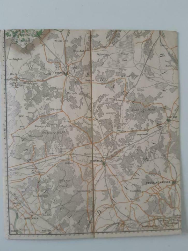 28 / Stafkaart ANWB van Het Woold uit het jaar 1906, Boeken, Atlassen en Landkaarten, Gelezen, Landkaart, Nederland, 1800 tot 2000