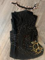 Vintage sari stofje coupon kralen borduurwerk lapje ketting, Hobby en Vrije tijd, Stoffen en Lappen, 120 cm of meer, Ophalen of Verzenden