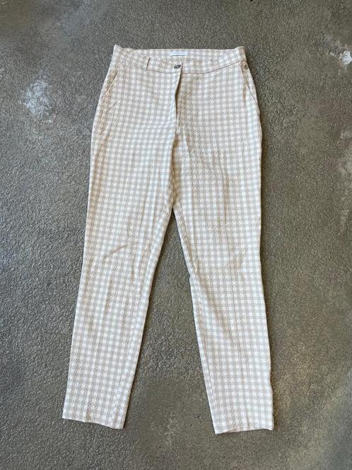 Blokjes broek van Melting Stockholm maat M, Kleding | Dames, Broeken en Pantalons, Zo goed als nieuw, Maat 36 (S), Beige, Lang