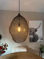 Mooie zwarte metalen eetkamerlamp, Ophalen, Gebruikt, Metaal, 50 tot 75 cm