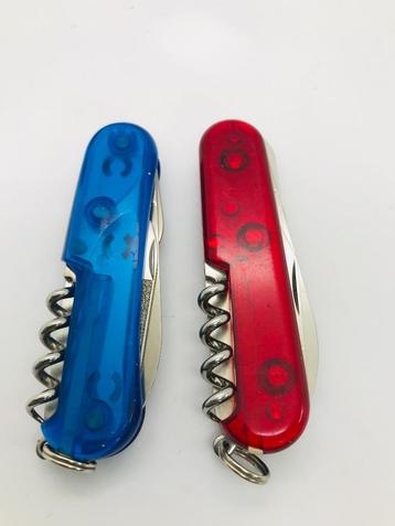 2x SET Wenger Commander/Backpacker RED & BLUE TRANSLUCENT beschikbaar voor biedingen